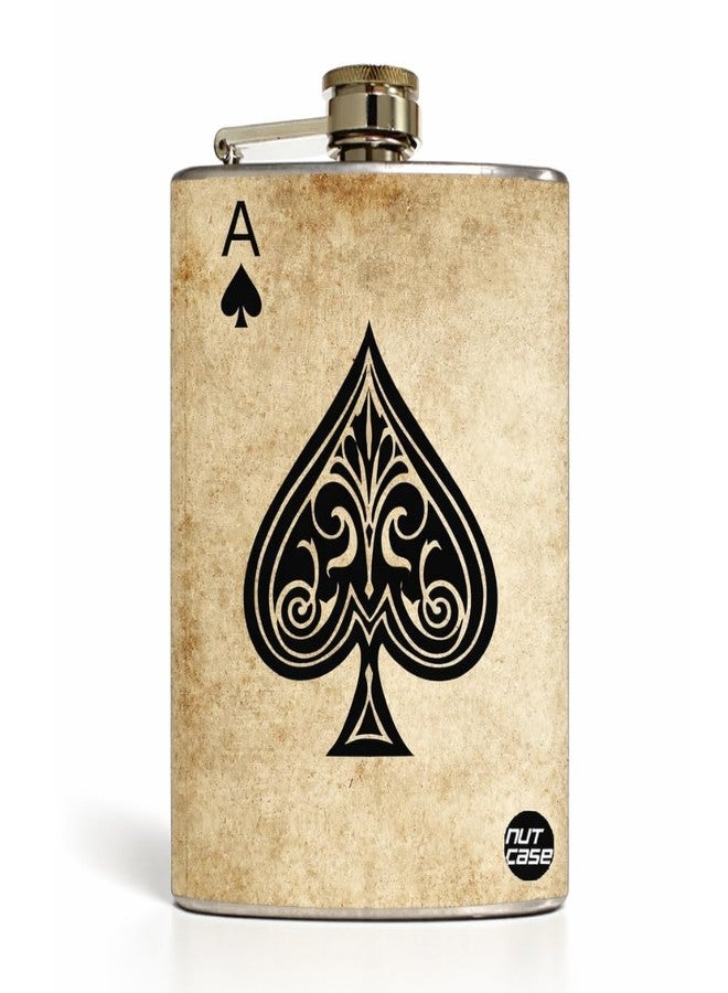 Nutcase Designer Hip Flask 9 Oz Nutcase - ACE - Image 1
