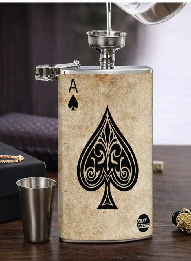 Nutcase Designer Hip Flask 9 Oz Nutcase - ACE - Image 3