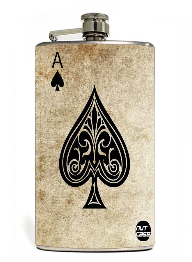 Nutcase Designer Hip Flask 9 Oz Nutcase - ACE - Image 5