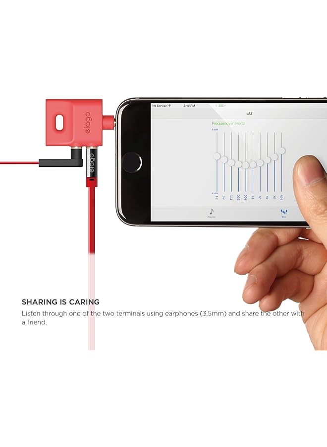 Elago Keyring Headphone Splitter Italian Rose - Image 3