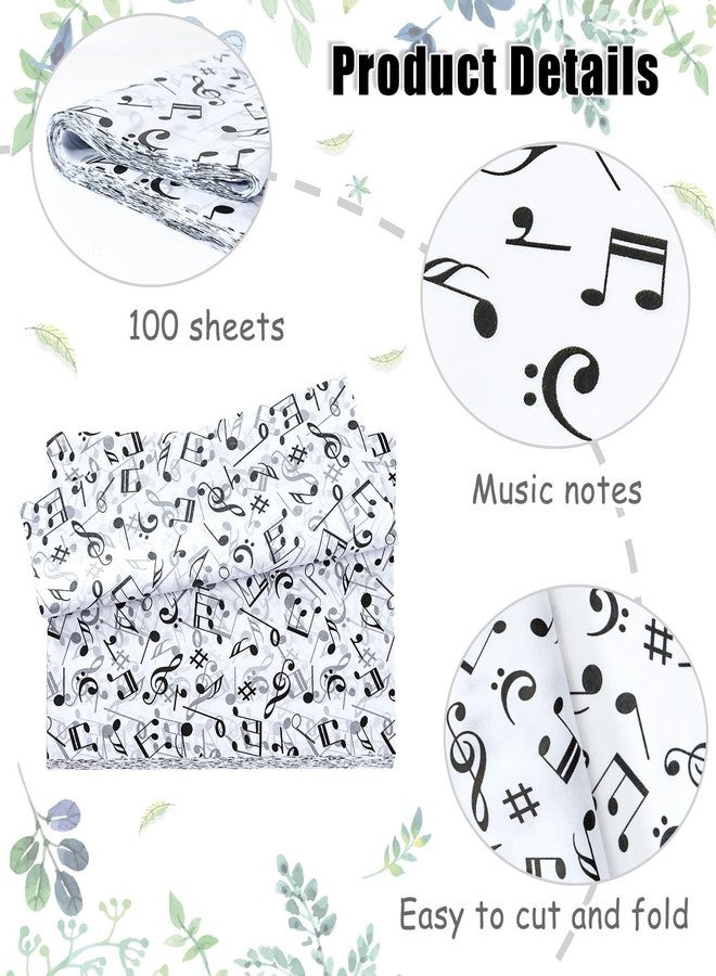 MUNILAIL 100 Sheets Music Notes Tissue Paper 14 x 20 Inches Musical Themed Tissue Paper for Gift Bags Bulk Wrapping Papers for Birthday Gift Packing Crafts - Image 4