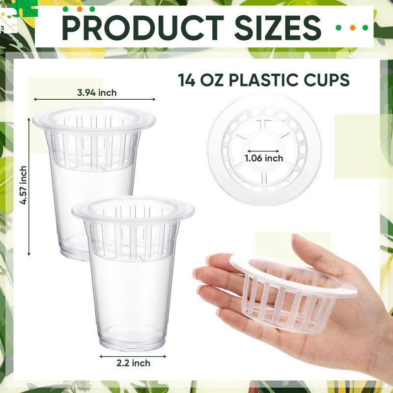 Baderke 35 Pack Plastic Plant Propagation Station Desktop Terrariums Plant Tabletop Vase with Hydroponic Baskets for Indoor Home Office Desktop Decor (4.57'') - Image 3