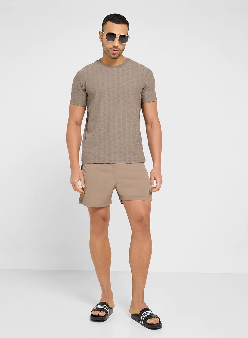 امبوريو ارماني Printed Crew Neck T-shirt