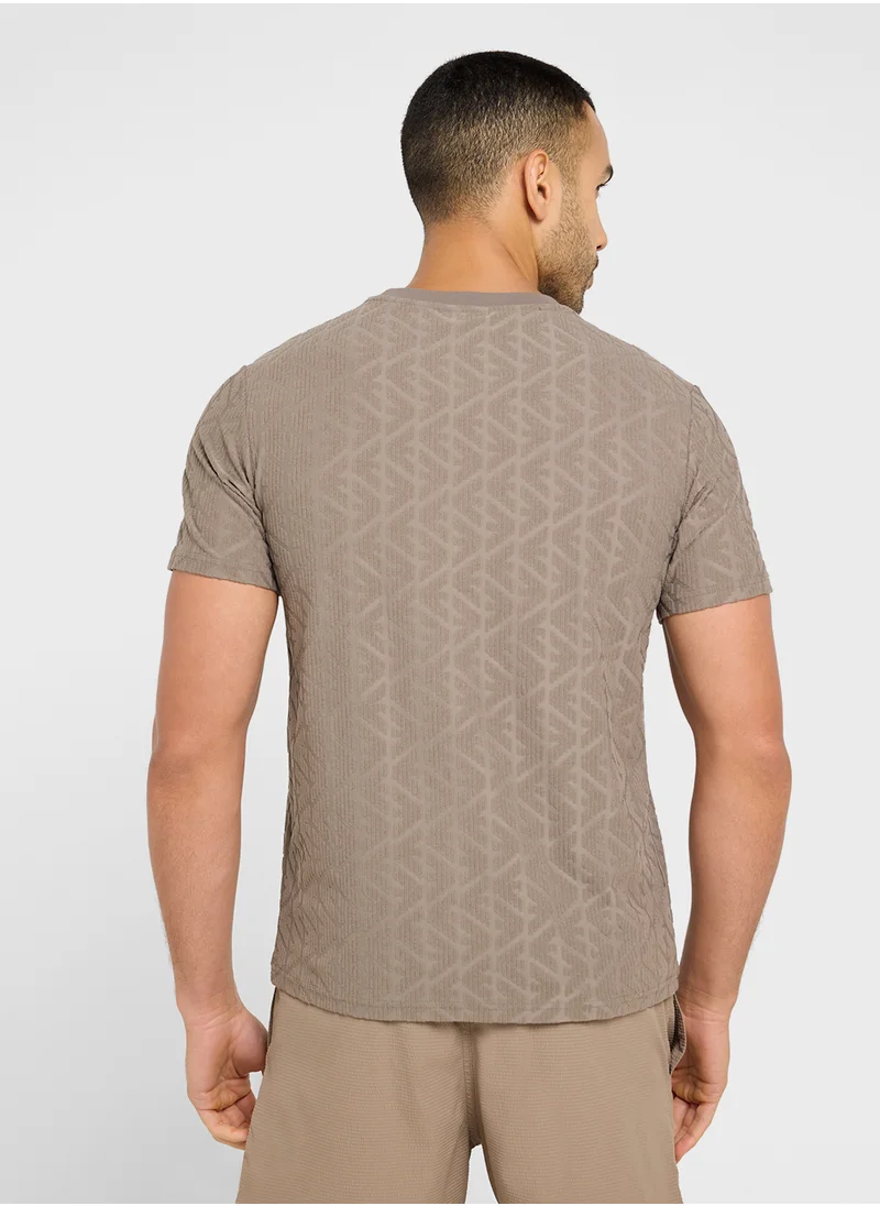 EMPORIO ARMANI Beachwear Logo Crew Neck T-Shirt