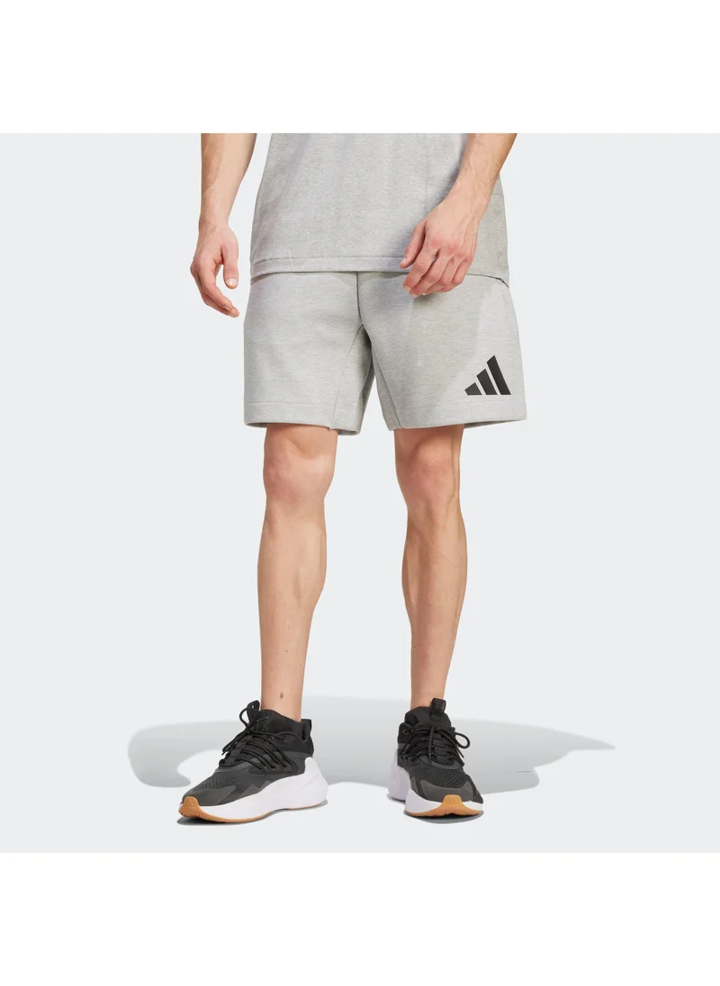 adidas شورت تدريب رمادي رجالي مقاس