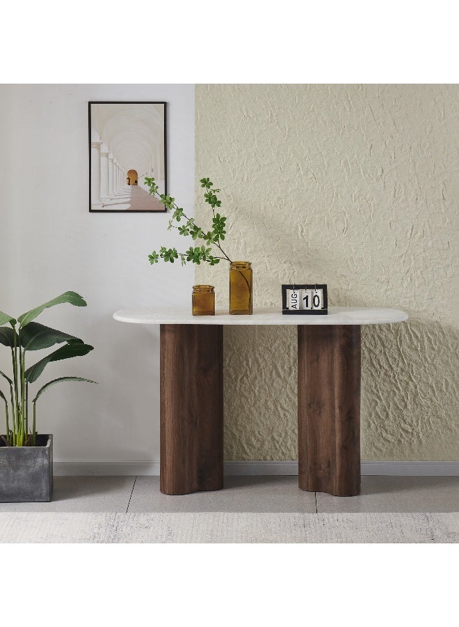Home Box Velasco Marble Top Console Table - Image 1