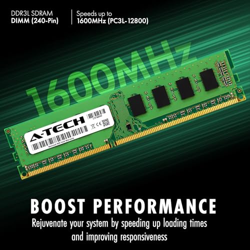 A-Tech 8GB RAM for Dell Inspiron 3250, 3650, 3655, 3656 Desktop | DDR3/DDR3L 1600MHz PC3L-12800 DIMM 2Rx8 1.35V 240-Pin Non-ECC UDIMM Memory Upgrade - Image 2