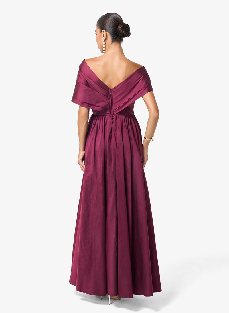 Threadz by Ajooni Shimmer One Shoulder Maxi Dress - Image 2