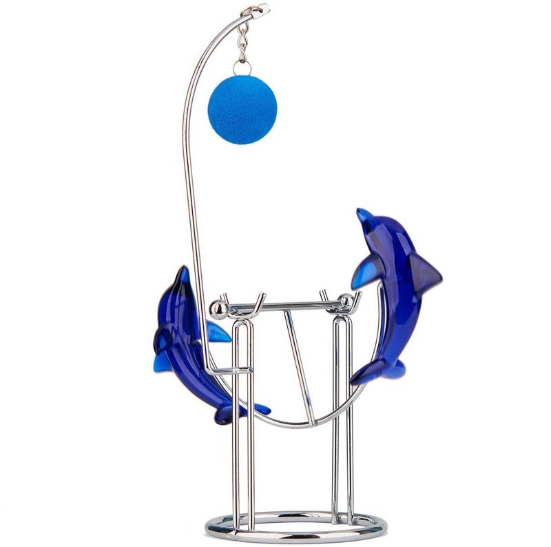 Sunnytech Dolphins Kinetic Art Balancing Decompression Toy Decompressive Science Psychology Home Office Decor Desk Decor Toy WJ121 HL04 Dolphins Toy - Image 2