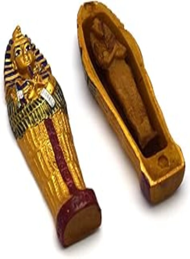 immatgar pharaonic Egyptian Mummy coffin Statue Egyptian souvenirs gifts Inspired Gift from Egypt (Multi color 4, 7 CM)