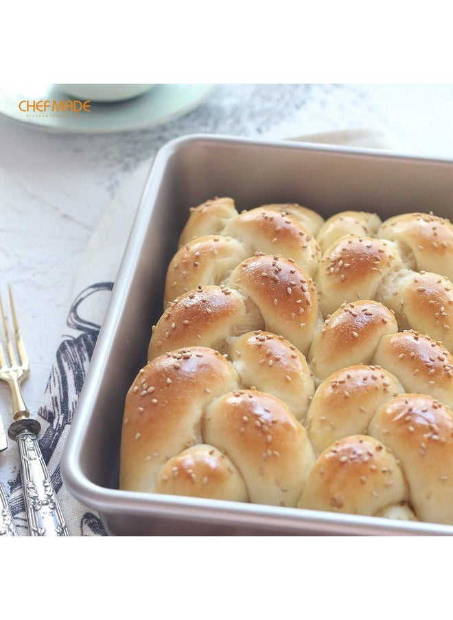 chefmade - 9Inch Square Cake Pan Nonstick Deep Dish Bakeware For Oven Baking (Champagne Gold) - Image 1