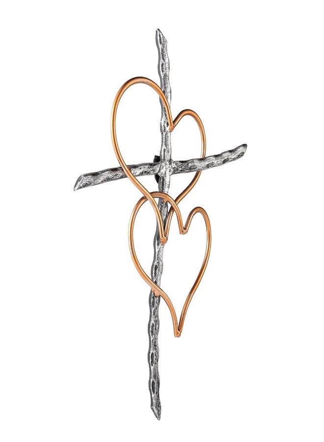 Imerance Wall Cross - Heart Metal Crosses Religious Wall Art for Wall - Wall Hanging Cross Wall Decor for Living Room Bedroom Wedding Decor(Entwined Hearts) - Image 5