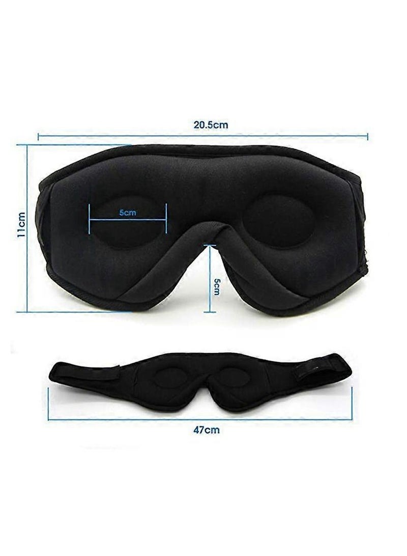 General New 3D stereo eye mask 5.0 wireless bluetooth music eye mask light shading sleep call binaural stereo surround  - Image 3
