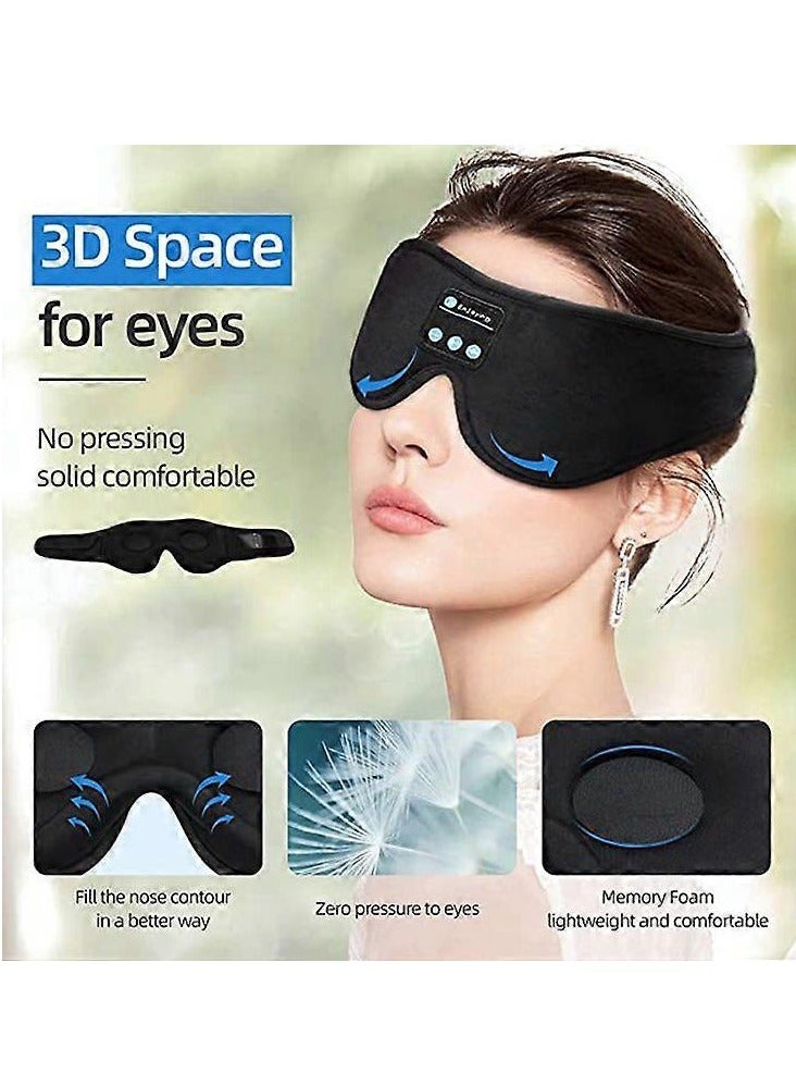General New 3D stereo eye mask 5.0 wireless bluetooth music eye mask light shading sleep call binaural stereo surround  - Image 5