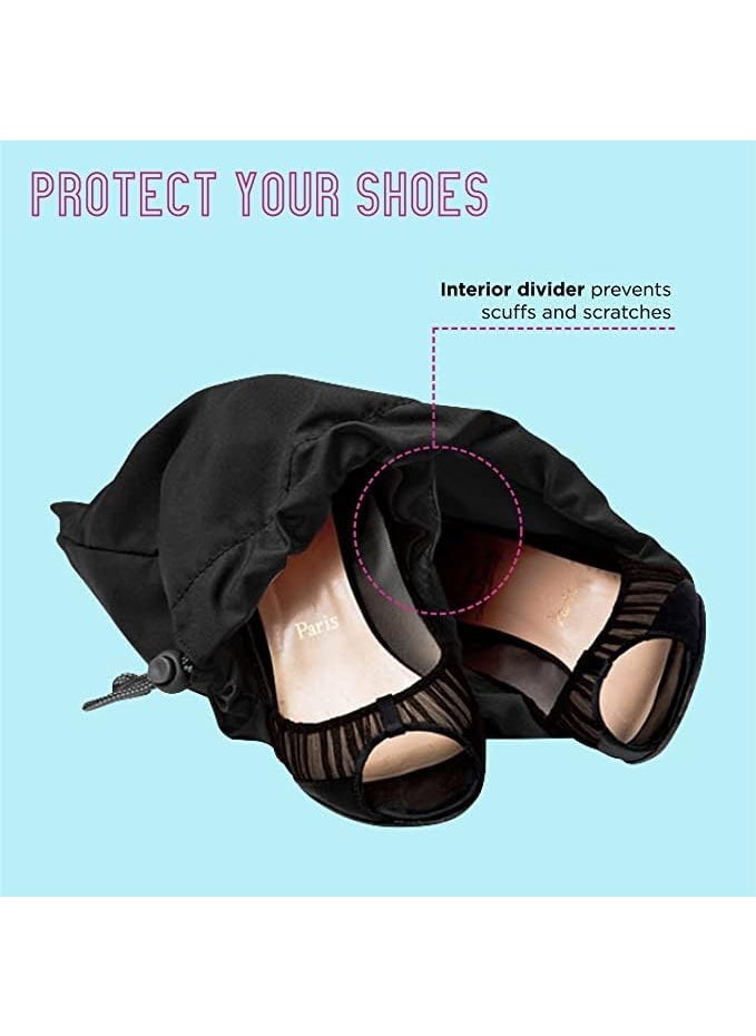 Miamica Miamica Travel Shoe Bag One Size Black Floral Shoes  - Image 4