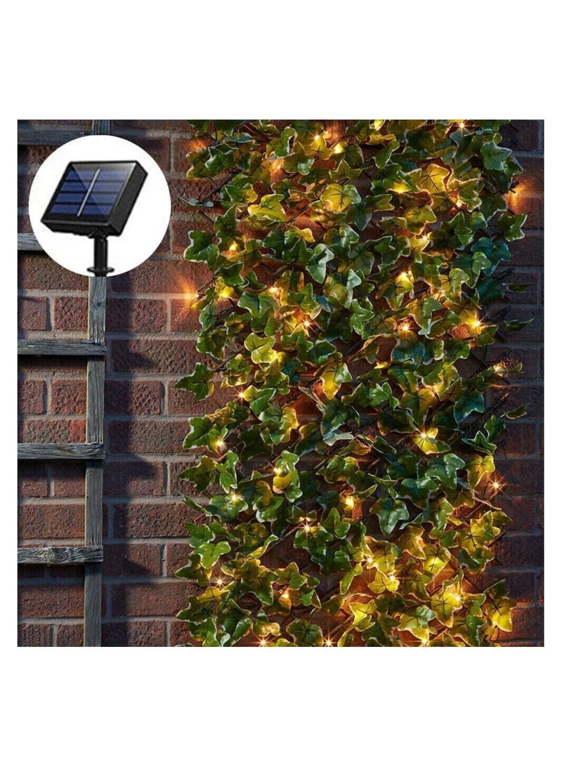 أضواء الروطان سلسلة في الهواء الطلق 100 بقيادة 32.8 قدم سلسلة النباتات واقعية أضواء LED أضواء الزخرفية جارلاند فاينز مع أضواء تعمل بالبطارية - Image 2