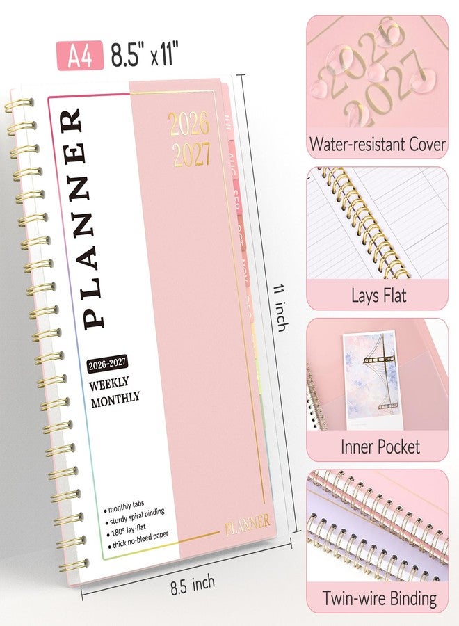 Forvencer Teacher Planner 2026-2027, Forvencer Academic Planner 2026-2027, Jul 2026 - Jun 2027, 8.5"x11", Weekly & Monthly Planning Book with 7 Periods, School Agenda for Teacher Student Homeschool, A4, Pink - Image 4