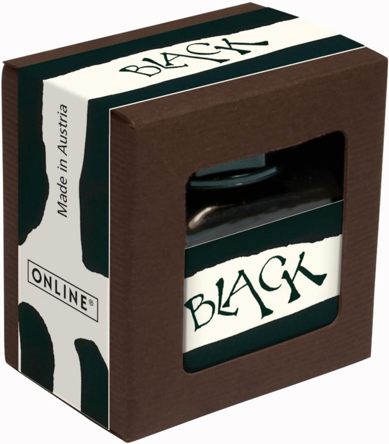 Online Black Ink Bottle - 15ml Waterbased Fountain Ink for Calligraphy, Handlettering & Writing - Image 2