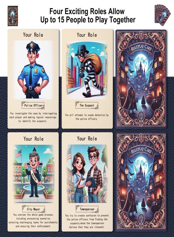 Fun Card Games: WHO is The Suspect? Perfect for Family and Friend Party, Company and College Orientation, Featuring Over 100 Challenging Questions and Tasks for Adults. - Image 5