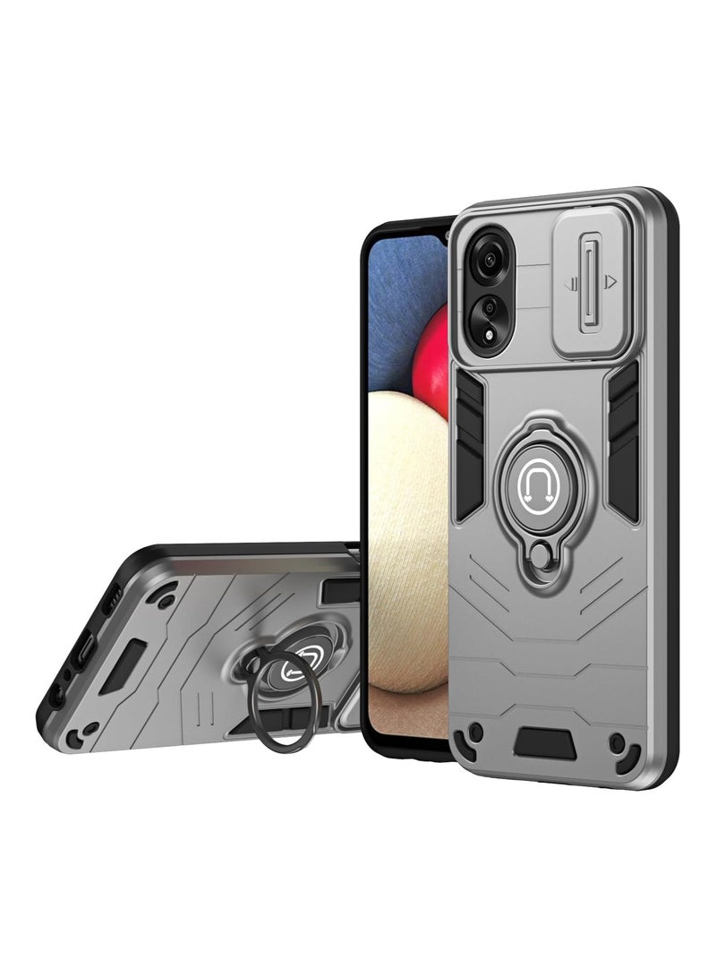 GOLDEN MASK GOLDEN MASK For Oppo A60 Armored Window Bracket Camera Shield Cover Camera Lend Protection With Ringe (Grey)  - Image 1