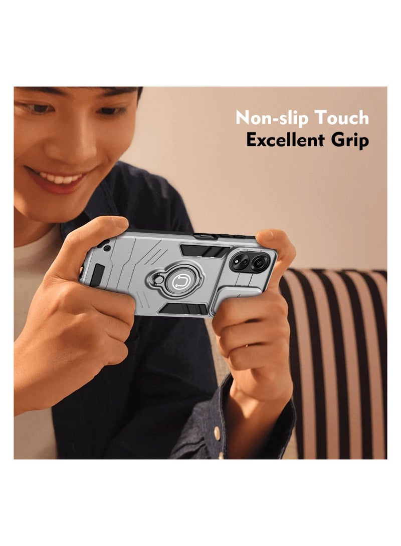 GOLDEN MASK GOLDEN MASK For Oppo A60 Armored Window Bracket Camera Shield Cover Camera Lend Protection With Ringe (Grey)  - Image 2