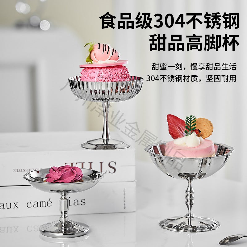 304 Stainless Steel Ice Cream Cup Entry Luxury Ins Goblet Pudding Dessert Cup Cocktail Cup Smoothie Bowl Ice Cream Cup - Image 2