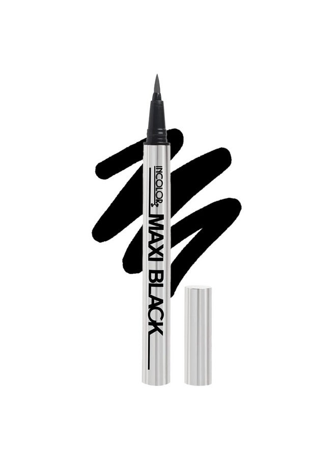 INCOLOR - Ic058 Maxi Long Lasting Smudge Proof Sketch Pen Eyeliner For Women, 2 Gram - Black - Image 1