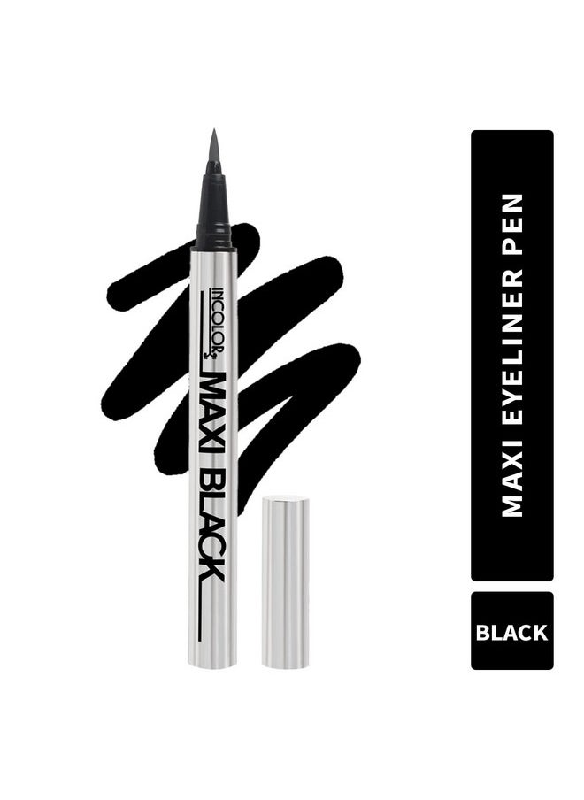 INCOLOR - Ic058 Maxi Long Lasting Smudge Proof Sketch Pen Eyeliner For Women, 2 Gram - Black - Image 1