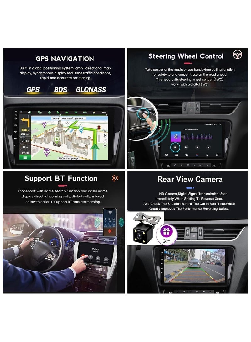 Android Car Stereo for Mazda 6 2007-2012 6GB RAM 128GB ROM 9 Inch Support SIM Card, Apple Carplay, MirrorLink WiFi BT, 2.5D IPS Touch Screen with AHD Camera Included