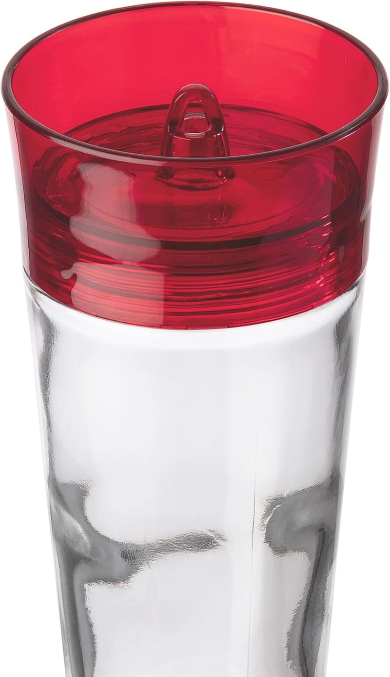 More Birds Ruby Hummingbird Feeder with Glass Nectar Bottle and 4 Feeding Stations - Image 4