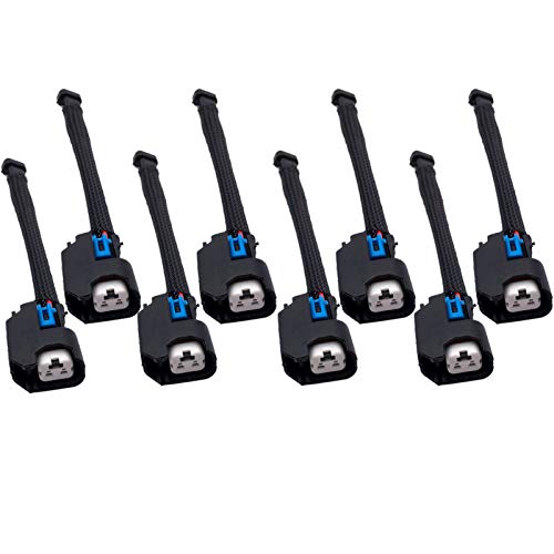 LIZAPUS 8PCS Wire Harness Adapter Compatible with Mini Multec 2 Harness to USCAR EV6 Fuel Injector OEM Tooling, Connector, Lock, Seals, Terminals WAINJ32 - Image 1