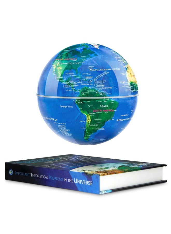 Flagest كرة الأرض المغناطيسية العائمة - قاعدة كتاب دوارة - ديكور جميل لرف الكتب في المنزل أو المكتب أو الفصل أو المتجر - كرة ليلية ملونة بتدرج - عيد ميلاد أو ذكرى - Image 1