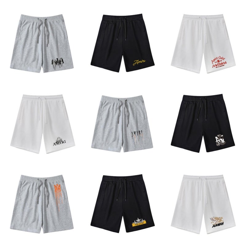 Ami Summer Men And Women Couple Diamond Presbyopia Casual Embroidered Shorts Comfortable Loose Sports Pants New Trend - Image 2