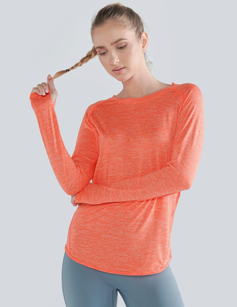 Liberty Pro 4-Pack: Womens Long Sleeve Athletic Tops with Thumb Holes â€“ Dry Fit Active Crewneck Workout Tees (Set 5, X-Small) - Image 2