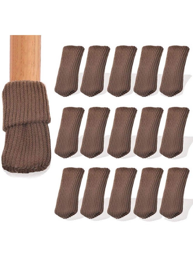 Bluecell BLUECELL 16pcs Knitting Wool Furniture Socks/Chair Leg Floor Protector (Brown Color)  - Image 1