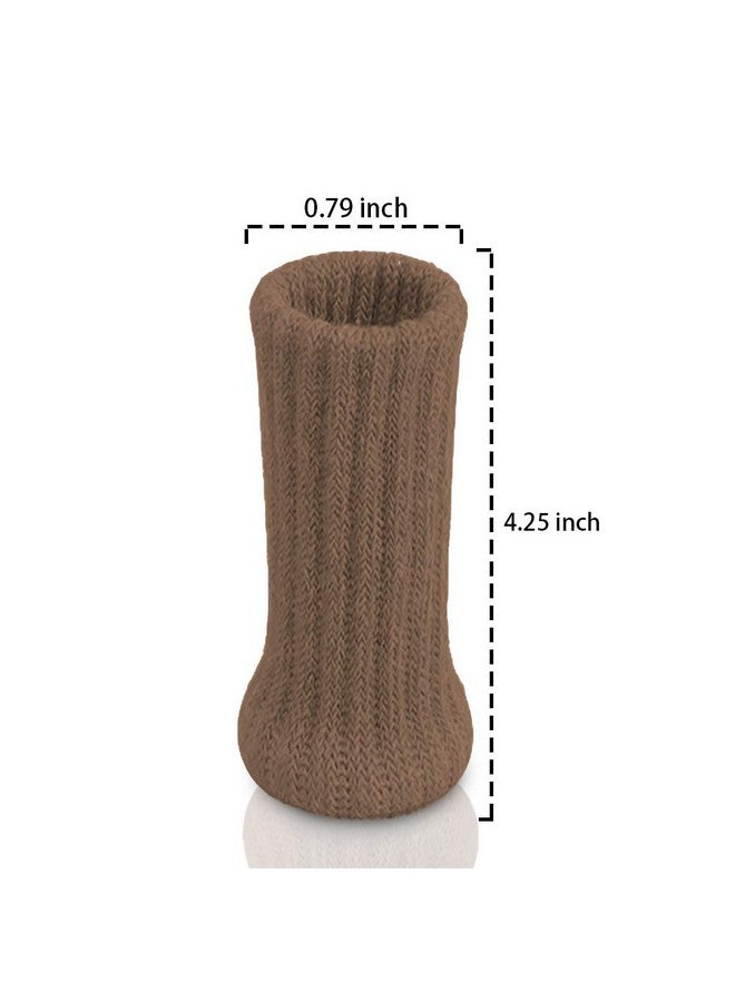 Bluecell BLUECELL 16pcs Knitting Wool Furniture Socks/Chair Leg Floor Protector (Brown Color)  - Image 2