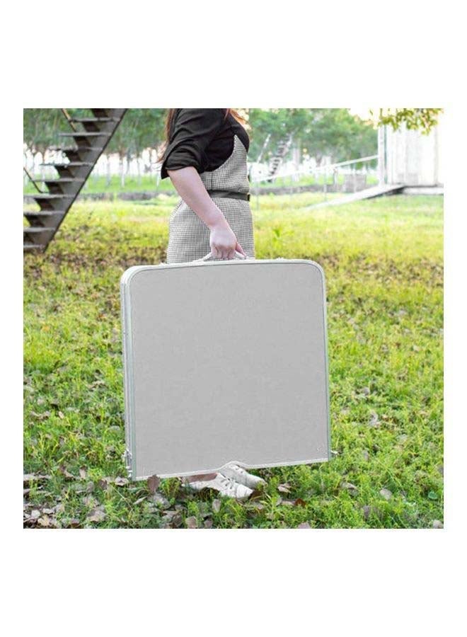 Rectangle 120cm Centre Folding Camping Table with Adjustable Height Lightweight Foldable Aluminium Portable Trestle Indoor Outdoor Picnic Barbecue Party Kitchen Home Dining Camping Garden BBQ Tables - Image 4