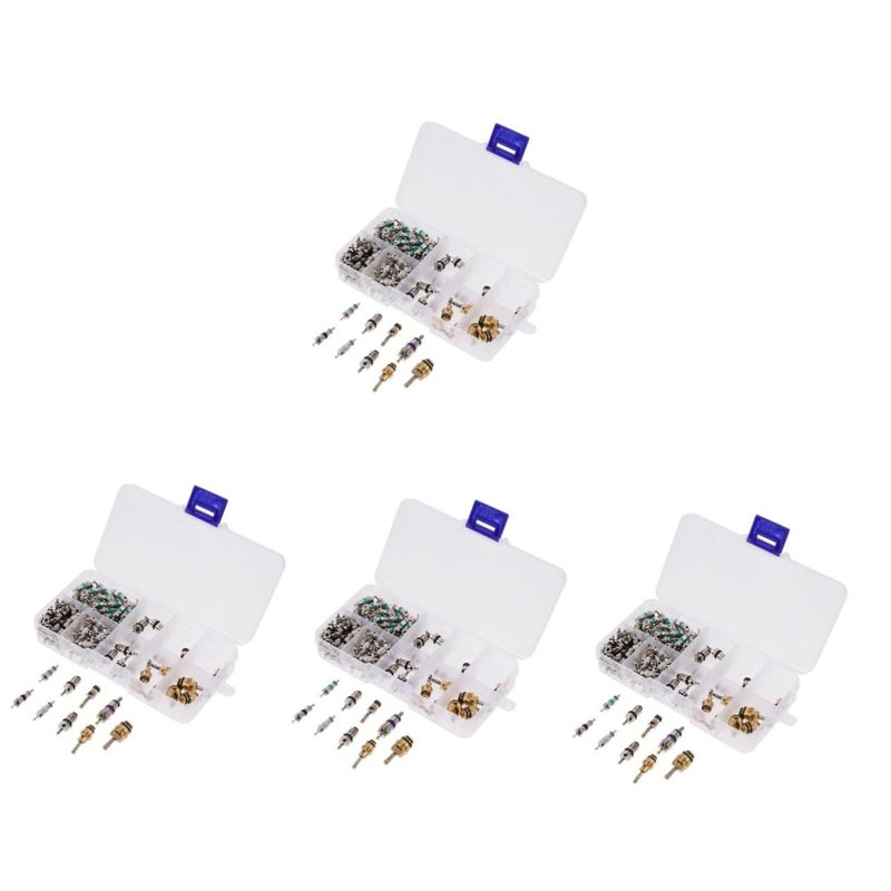 4 Set Air Conditioner Valve Core Kit for Automotive Easy Use Lightweight Universal Refrigeration Systems - Image 2