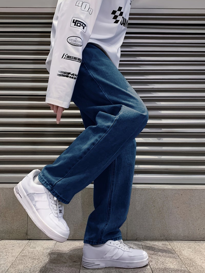Men'S Loose Wide-Leg Jeans - Image 3