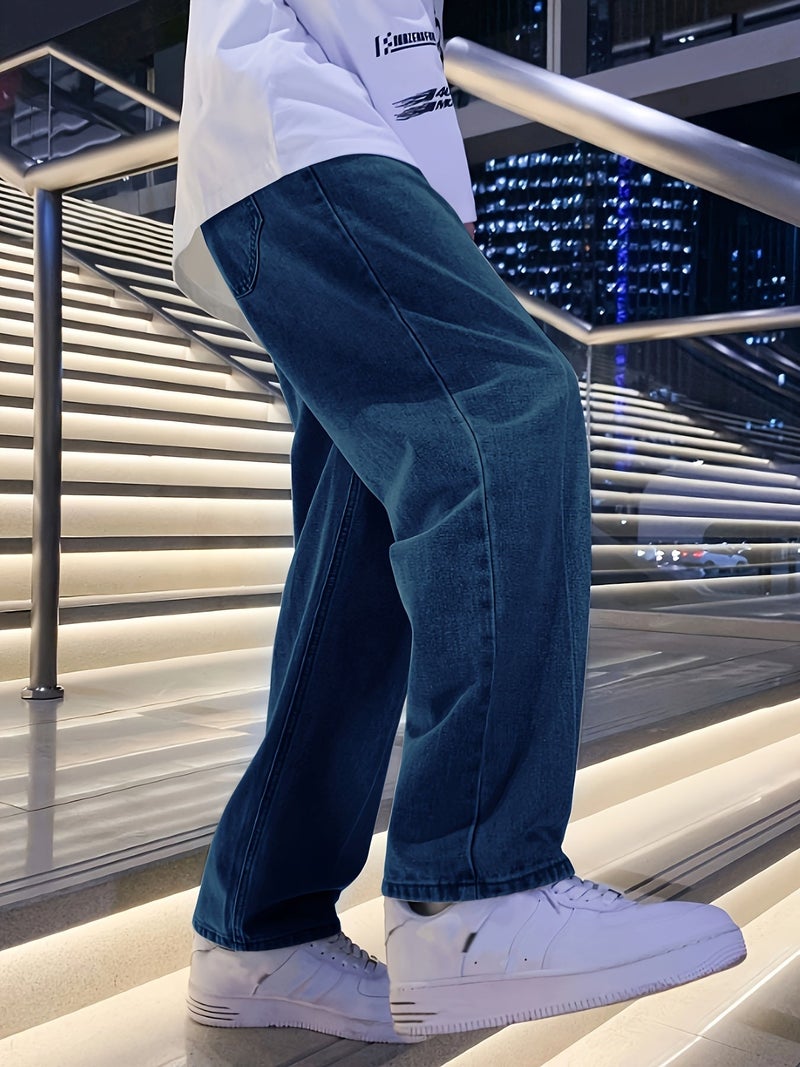 Men'S Loose Wide-Leg Jeans - Image 2
