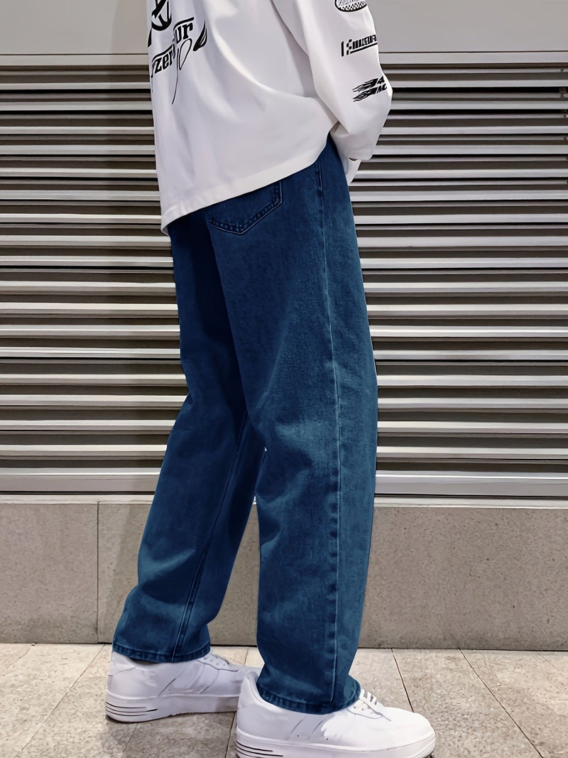 Men'S Loose Wide-Leg Jeans - Image 4