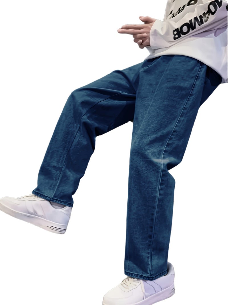 Men'S Loose Wide-Leg Jeans - Image 1