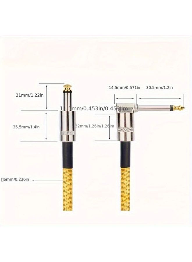 Premium Electric Guitar Bass Amplifier Cable 59 06 Inch High Fidelity Sound Durable Flexible - Image 2