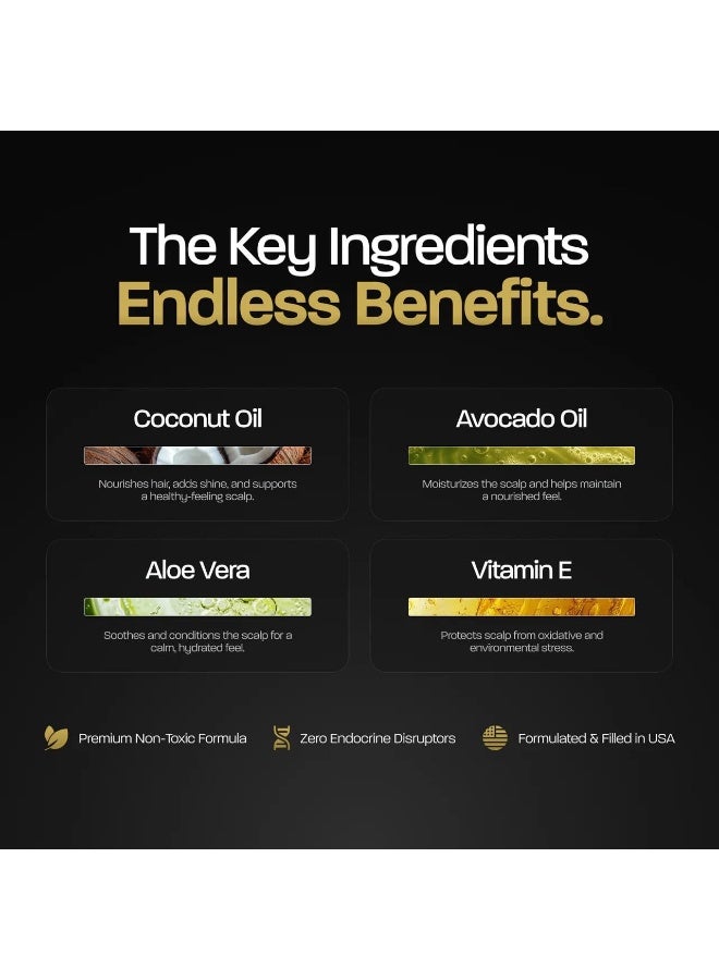 BASED Rejuvenating Shampoo with Aloe Vera, Peppermint Oil, & Coconut Oil, Cleansing Shampoo for Men - Image 4
