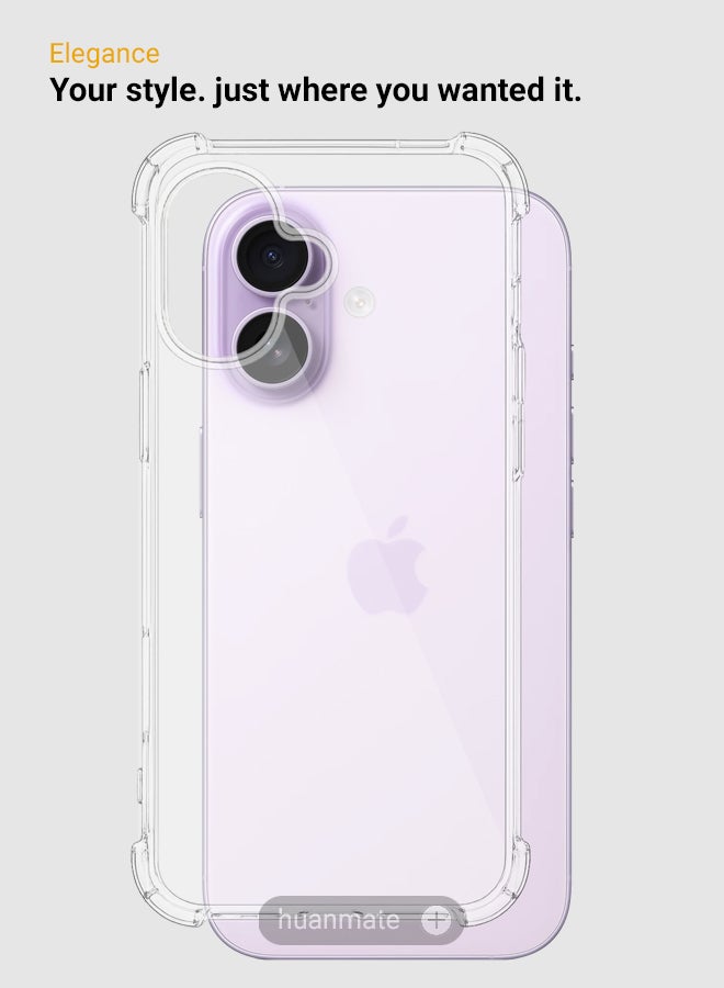 huanmate Apple iPhone 17 Shock Proof Case Cover - Ultra Clear, Durable & Accurate Cut-outs - Scratch, Dust & Smudge Protection - Clear Silicon Back Cover for Apple iPhone 17 - Image 5