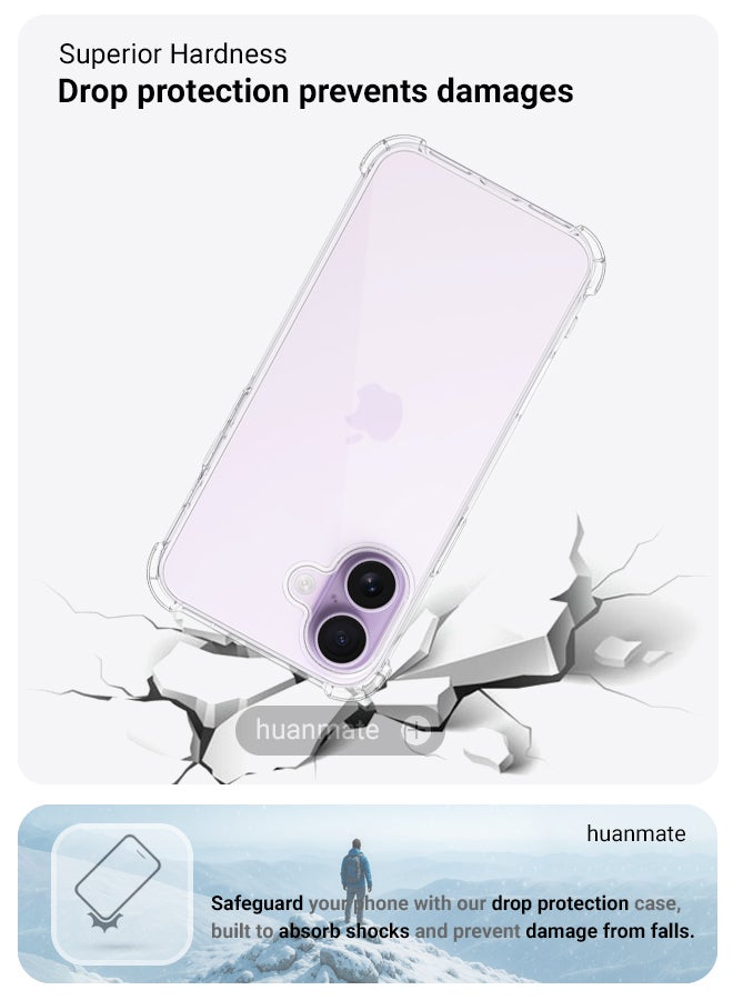huanmate Apple iPhone 17 Shock Proof Case Cover - Ultra Clear, Durable & Accurate Cut-outs - Scratch, Dust & Smudge Protection - Clear Silicon Back Cover for Apple iPhone 17 - Image 4