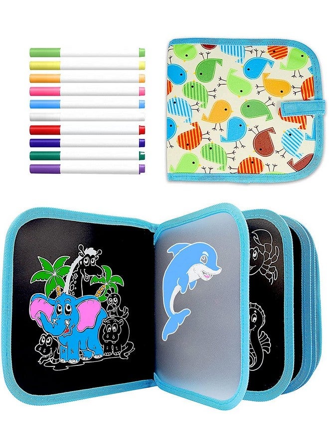 FunBlast FunBlast Erasable Doodle Slate Painting Kit for Kids Drawing Book with Wet Wipes & Colors for Kids, Colouring Doodle Slate for Kids (Color and Design May Vary) - Image 3