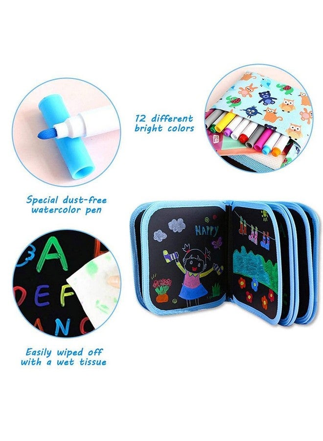 FunBlast FunBlast Erasable Doodle Slate Painting Kit for Kids Drawing Book with Wet Wipes & Colors for Kids, Colouring Doodle Slate for Kids (Color and Design May Vary) - Image 5
