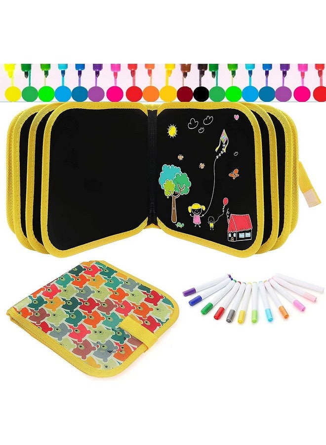 FunBlast FunBlast Erasable Doodle Slate Painting Kit for Kids Drawing Book with Wet Wipes & Colors for Kids, Colouring Doodle Slate for Kids (Color and Design May Vary) - Image 2