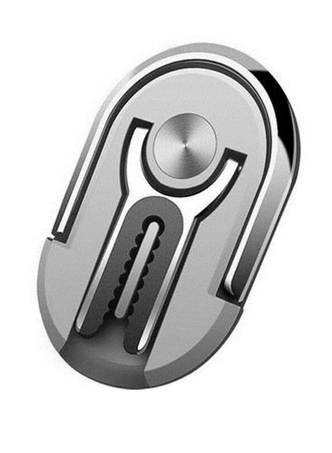 Multipurpose 360 Degree Car Air Vent Grip Mount Stand Rotation Magnetic Finger Ring Phone Holder Bracket Silver - Image 1